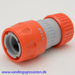 Koblingshus med aquastop og overgang til 1/2" slange